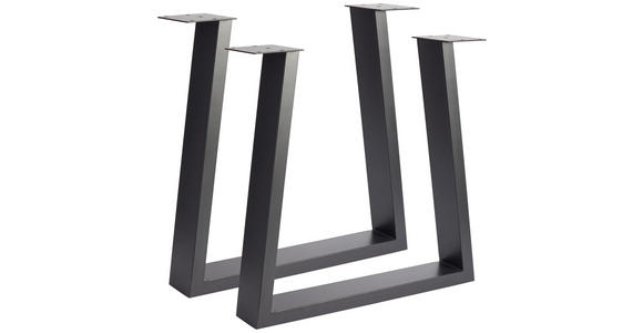 TISCHGESTELL in Metall 73/17/74 cm   - Anthrazit, Design, Metall (73/17/74cm) - Waldwelt