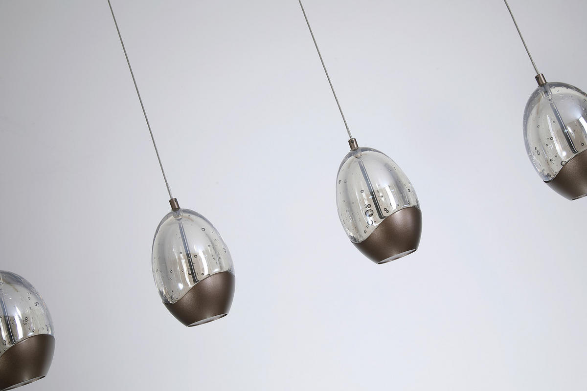 LED-HÄNGELEUCHTE 70/9/150 cm  - Champagner/Transparent, Trend, Glas/Metall (70/9/150cm)