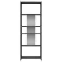 REGÁL, antracitová, šedá, 56,9/160/25 cm - šedá/antracitová, Design, kompozitní dřevo (56,9/160/25cm) - Livetastic