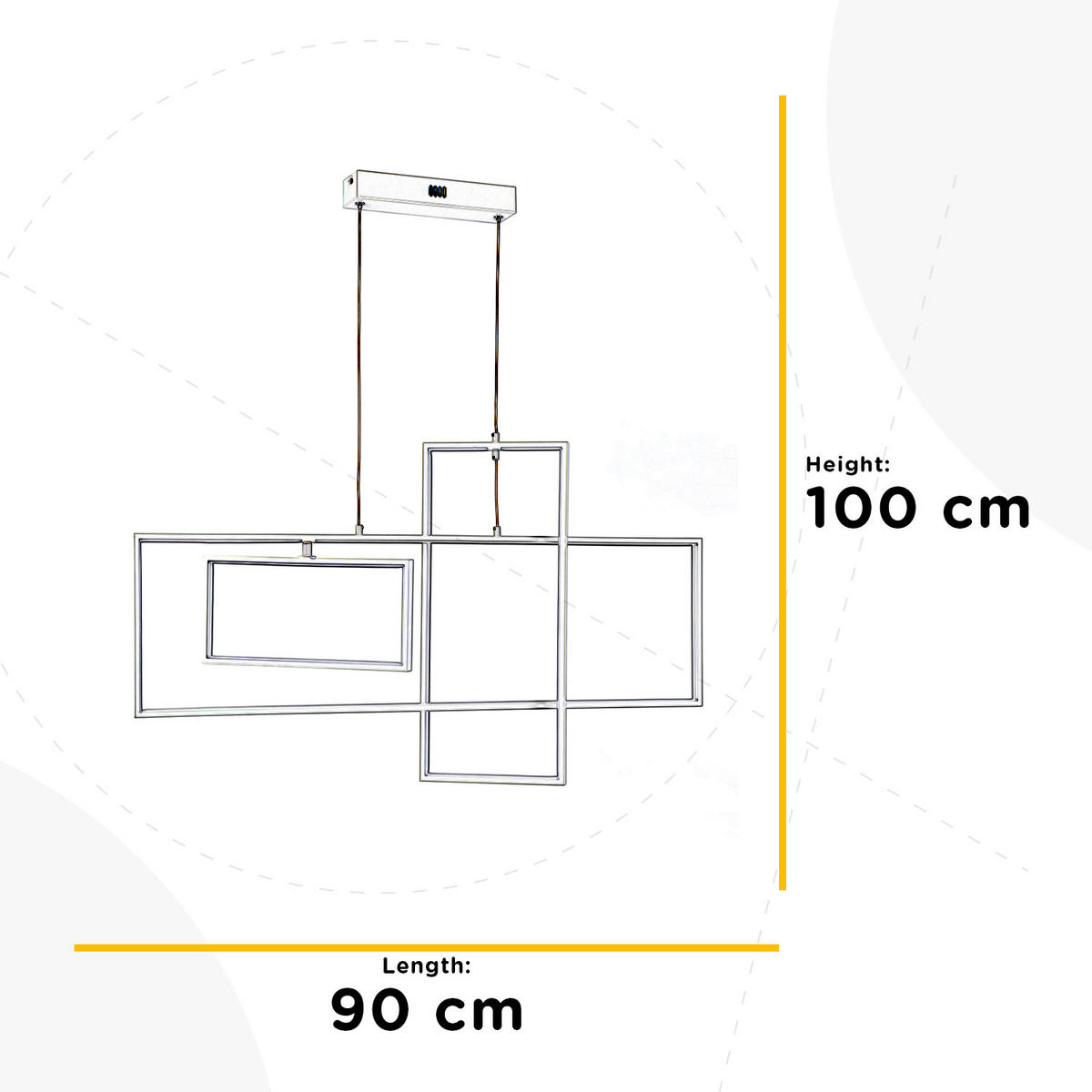 LED-HÄNGELEUCHTE 90/2/100 cm  - Schwarz, Design, Metall (90/2/100cm)