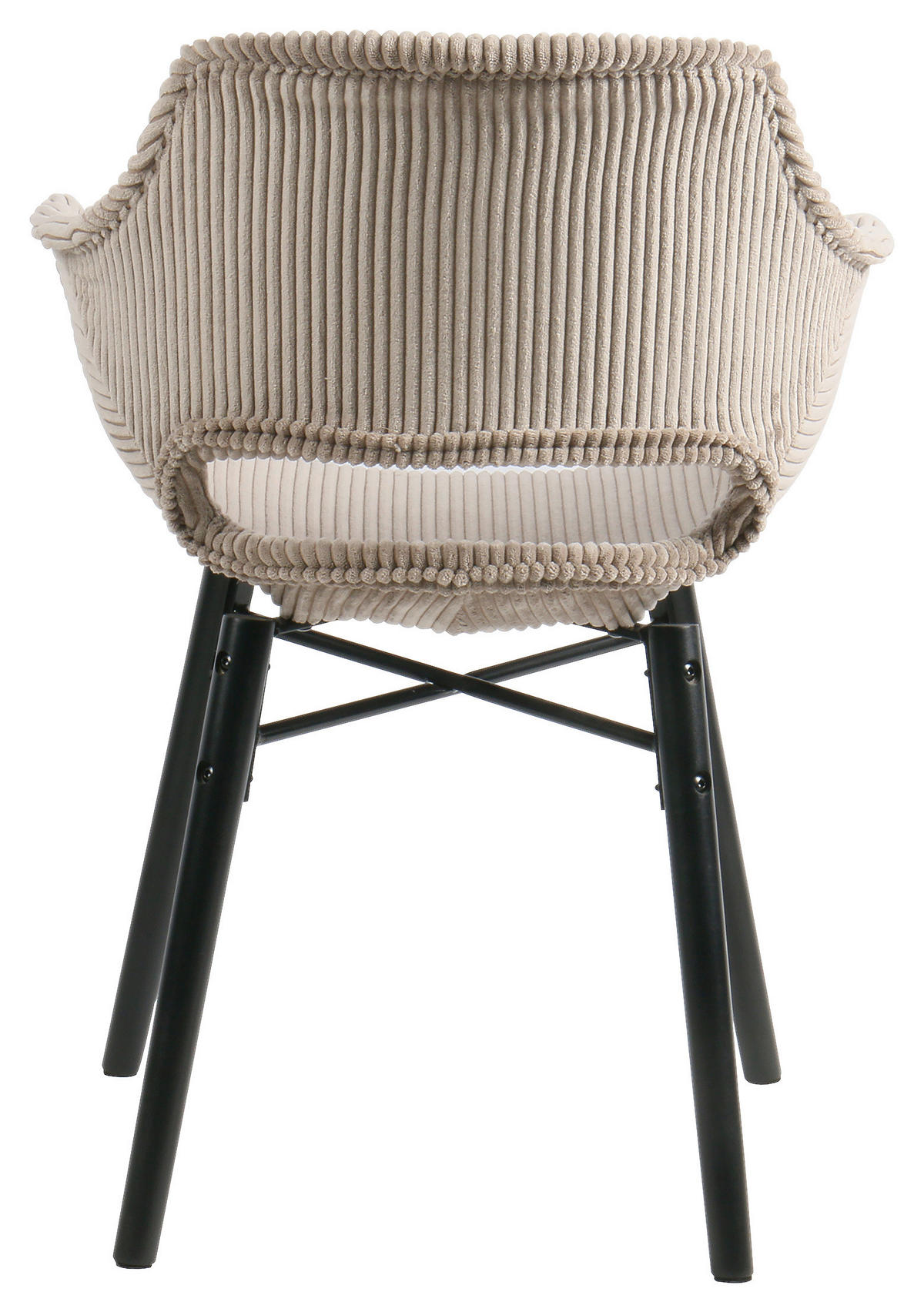 ARMLEHNSTUHL  in Cord matt  - Schwarz/Braun, MODERN, Holz/Kunststoff (58/81/61cm) - MID.YOU