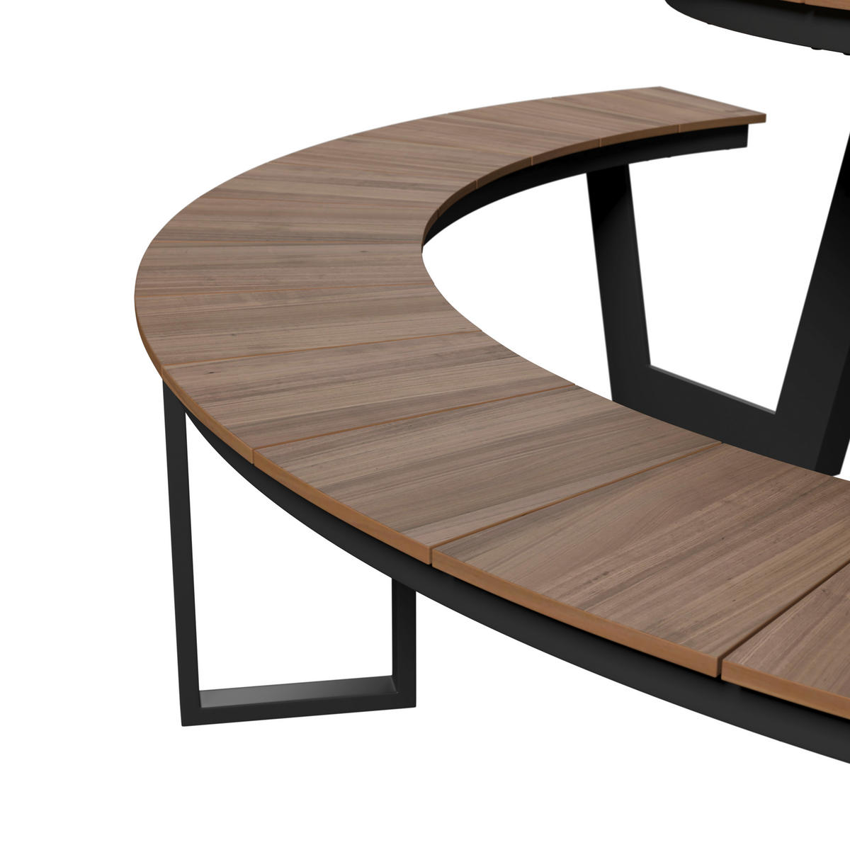 GARTENTISCHGRUPPE  - Anthrazit/Teakfarben, MODERN, Kunststoff/Metall (239/75cm) - Ambia Garden