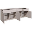 SIDEBOARD  220/80/40 cm 4 Schublade(n)  - Kaschmir/Silberfarben, Design, Holzwerkstoff/Kunststoff (220/80/40cm) - Xora
