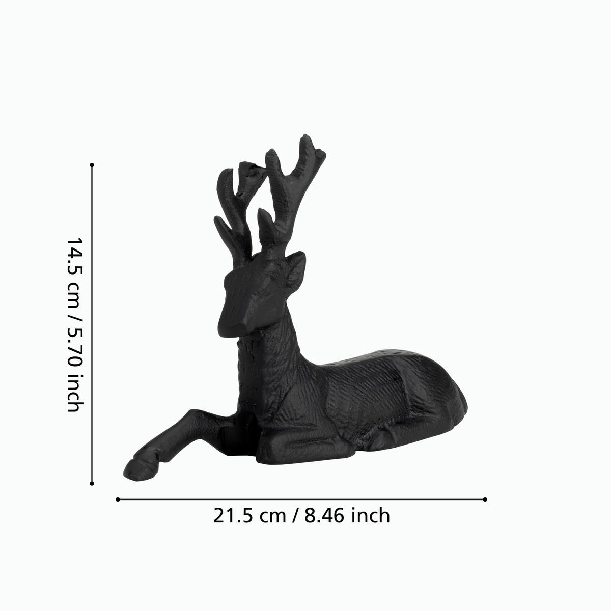 DEKOHIRSCH - Schwarz, LIFESTYLE, Metall (21,5/6/14,5cm)