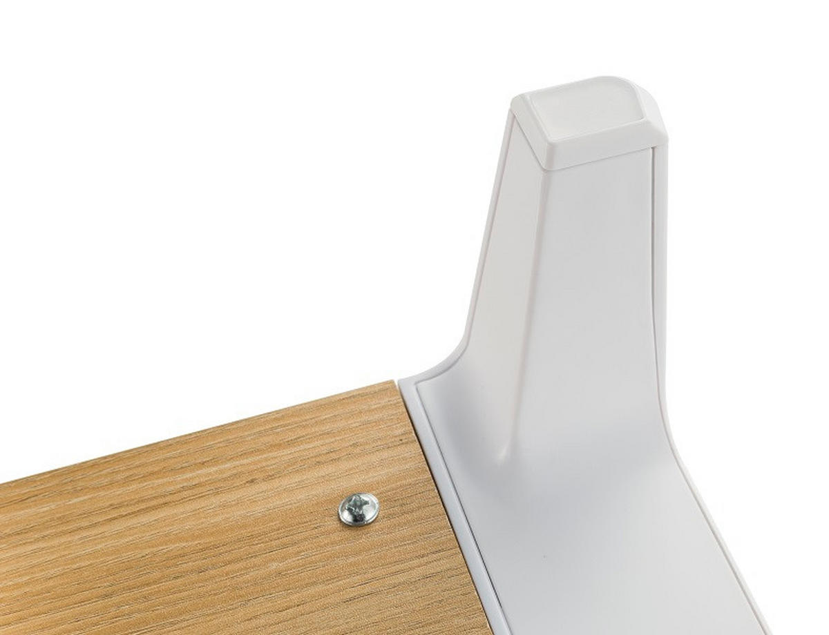 NÁSTAVEC NA PSACÍ STŮL  - bílá/barvy břízy, Design, kov/kompozitní dřevo (55,4/21,5/8cm) - Boxxx