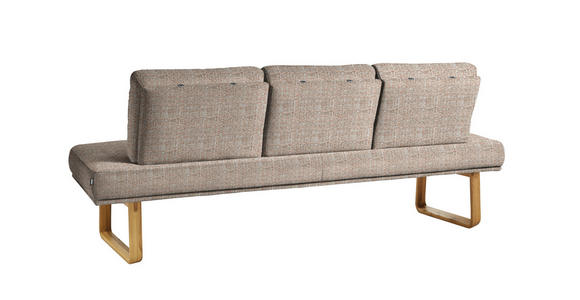 SITZBANK 209/92/78 cm in Orange, Eichefarben - Eichefarben/Orange, Design, Holz/Textil (209/92/78cm) - Dieter Knoll