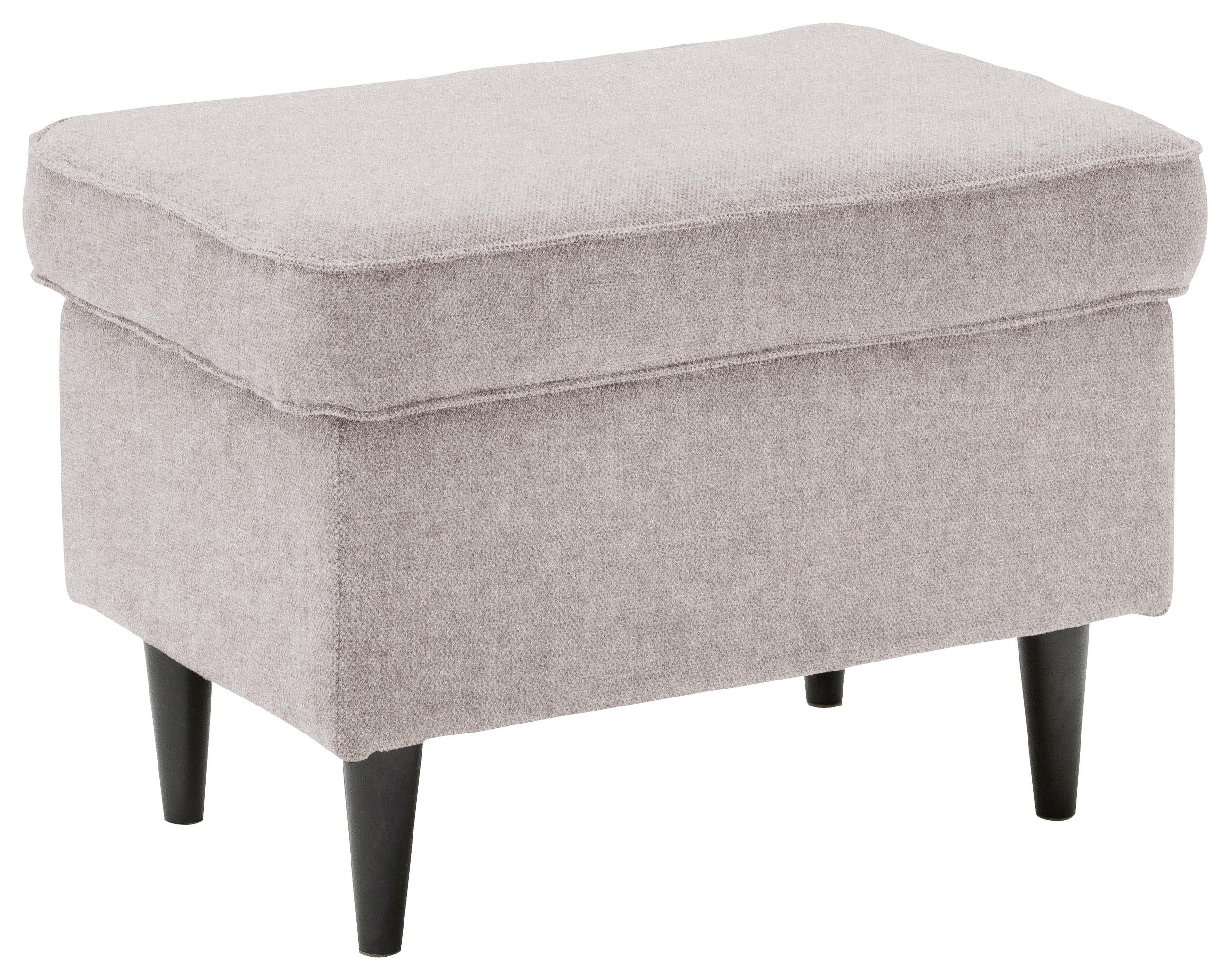 HOCKER Mikrovelours Rosa  - Schwarz/Rosa, Basics, Holz/Textil (63/43/42cm) - Carryhome