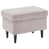 HOCKER in Textil Rosa  - Schwarz/Rosa, Basics, Holz/Textil (63/43/42cm) - MID.YOU
