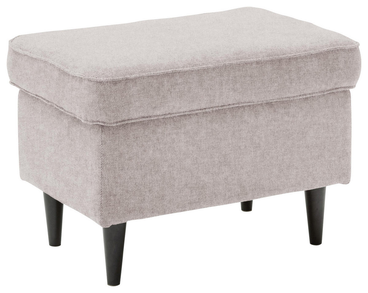 HOCKER in Textil Rosa  - Schwarz/Rosa, Basics, Holz/Textil (63/43/42cm) - MID.YOU