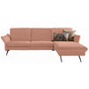 ECKSOFA in Mikrofaser Hellrot  - Hellrot/Anthrazit, Design, Textil/Metall (262/158cm) - Himolla Komfortklass