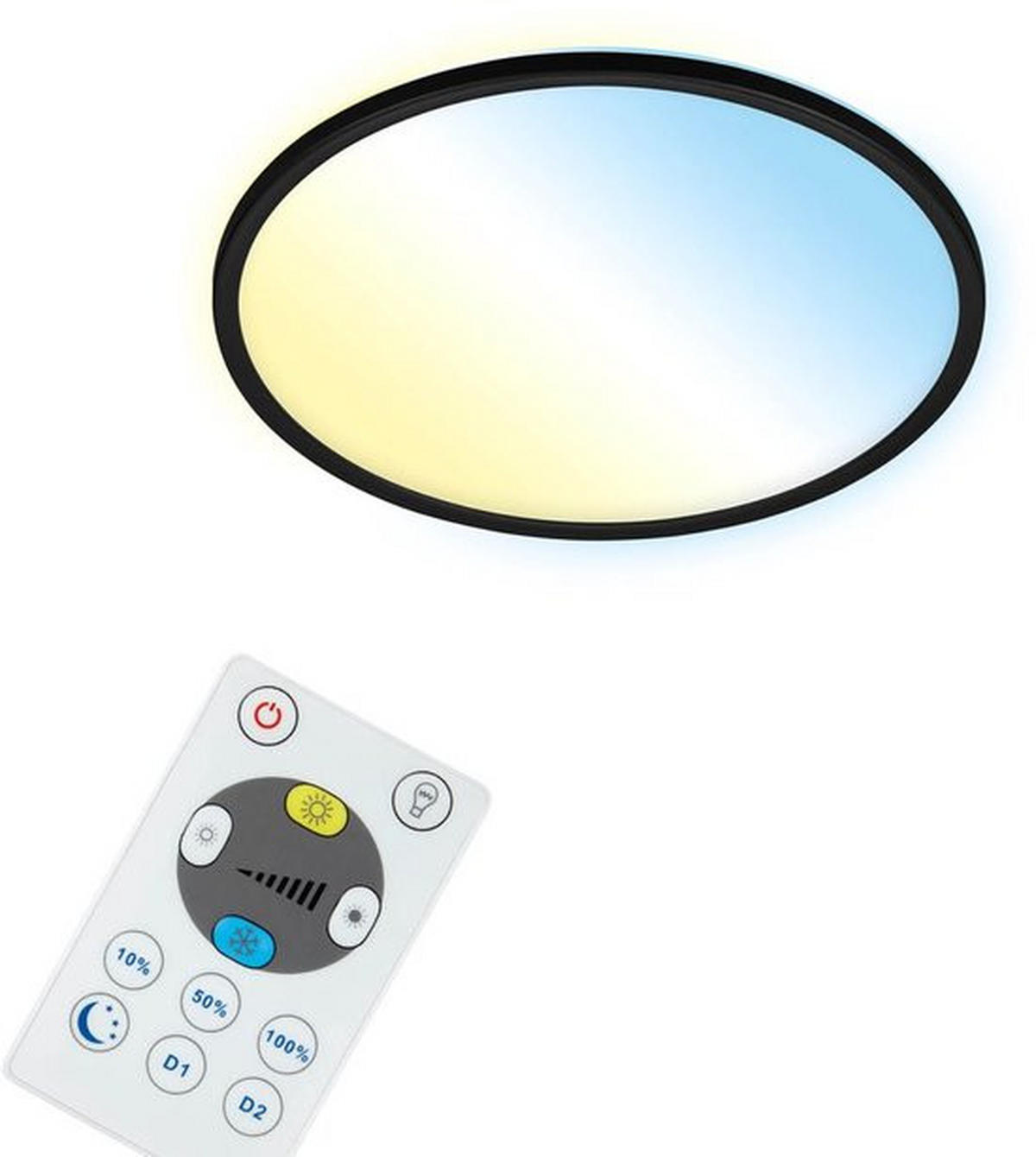 LED-PANEL   /3000 lm/2700-6500 K// - črna, Basics, umetna masa (42/2,5cm)