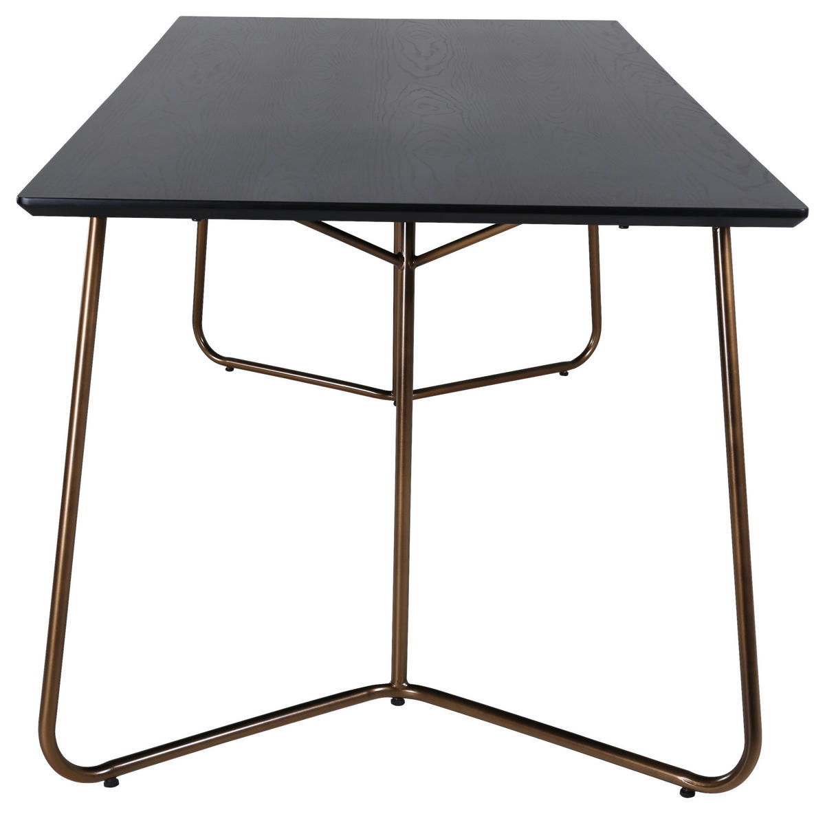 MATBORD i metall, trämaterial 180/90/75 cm   - mässingsfärgad/svart, Design, metall/trämaterial (180/90/75cm) - Livetastic