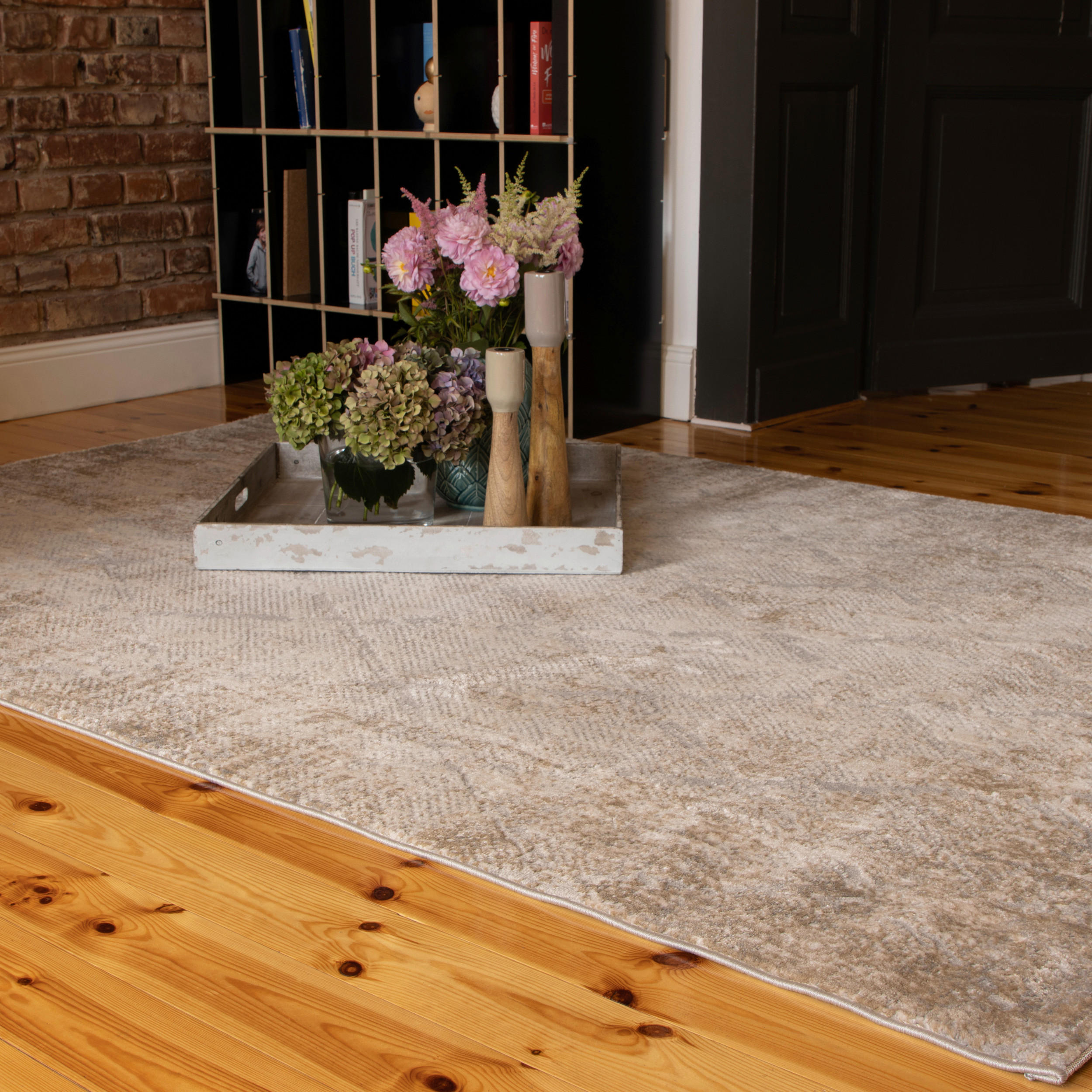 WEBTEPPICH 120/170 cm My Salsa Taupe  - Taupe, Design, Textil (120/170cm) - Obsession