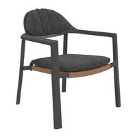 LOUNGESESSEL Anthrazit, Naturfarben, Schwarz Aluminium  - Anthrazit/Schwarz, Design, Kunststoff/Textil (64/67/69,5cm) - Amatio