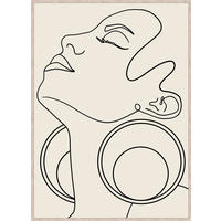 BILD Frauen  - Beige/Schwarz, Trend, Holzwerkstoff/Kunststoff (50/70cm) - Monee