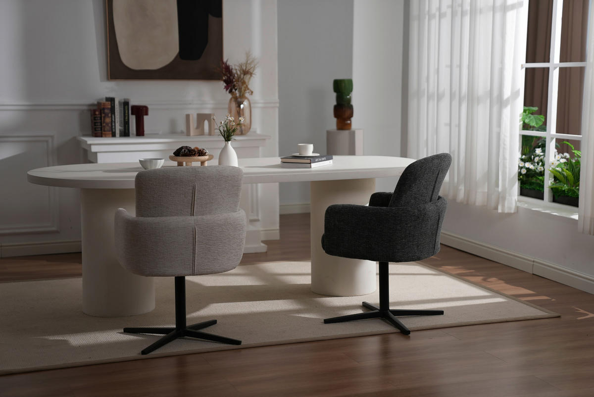 NASLANJAČ, les, kovina, tekstil temno siva  - temno siva/črna, Trendi, kovina/tekstil (58/86/64cm) - Livetastic