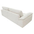 BIGSOFA  in Webstoff Creme  - Creme/Schwarz, KONVENTIONELL, Kunststoff/Textil (243/90,5/130cm) - Ambia Home
