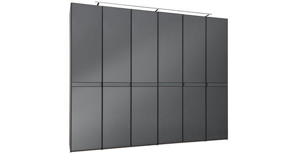 DREHTÜRENSCHRANK in Anthrazit - Anthrazit/Schwarz, Design, Glas/Holzwerkstoff (298/240/630cm) - Dieter Knoll