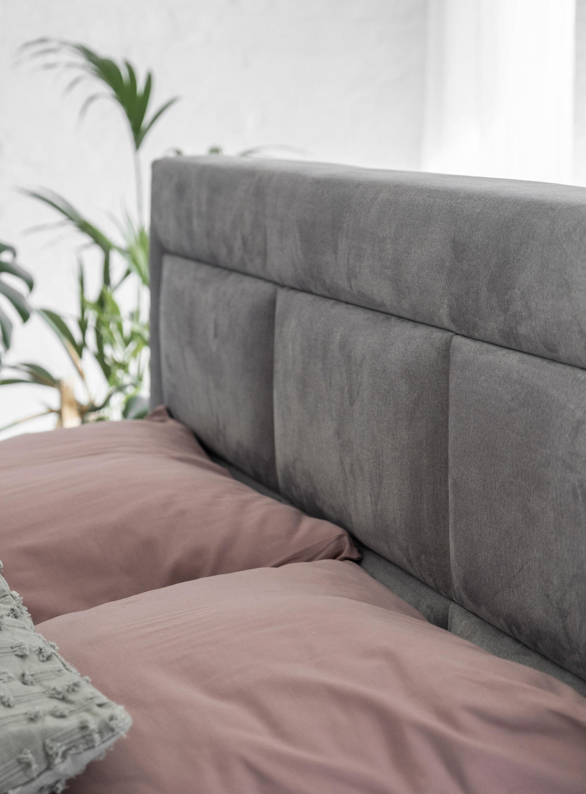 BOXBETT 180/200 cm  in Hellgrau  - Silberfarben/Hellgrau, Modern, Holz/Kunststoff (180/200cm) - MID.YOU