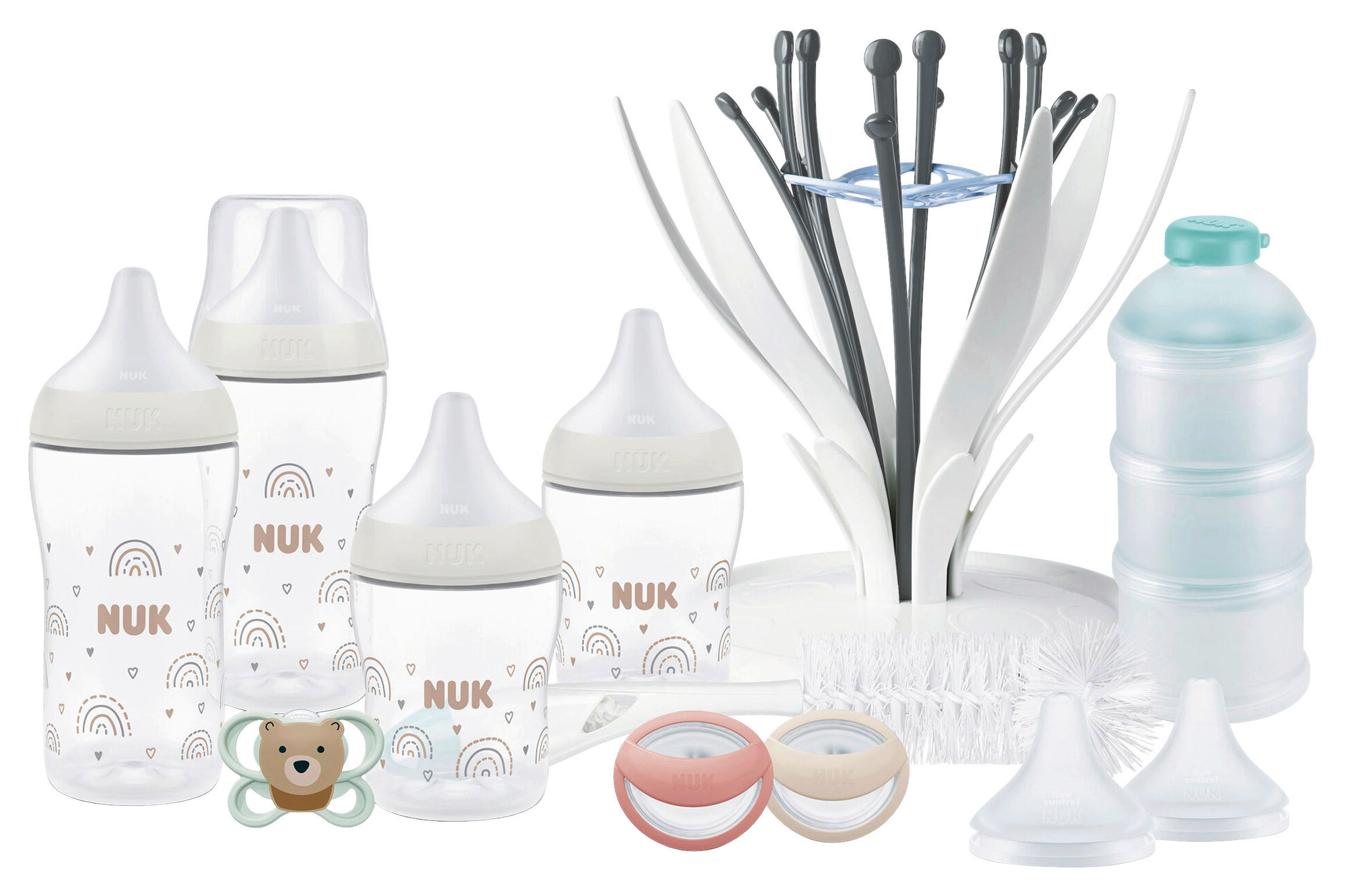 FLÄSCHCHENSET Perfect Match 12-teilig  - Multicolor, Basics, Kunststoff (16,2/34,4/33,4cm) - NUK