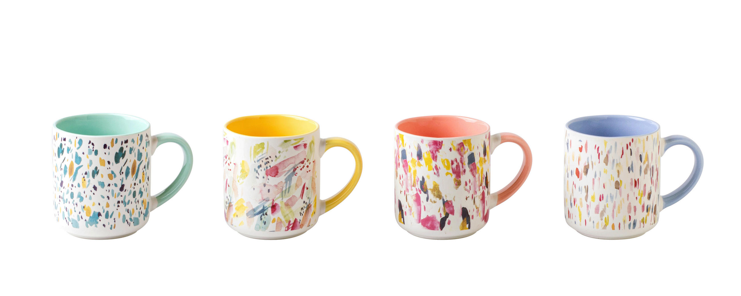 KAFFEMUGG 480 ml  - ljusrosa/ljusgul, Lifestyle, keramik - Novel