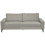 3-SITZER-SOFA  in Flachgewebe Greige  - Greige/Schwarz, Design, Textil/Metall (218/86/97cm) - Hom`in
