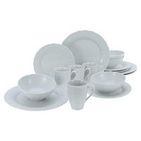 KOMBINOVANÝ SERVIS, 16-dielne, porcelán - biela, keramika (34,5/28/29cm) - Creatable