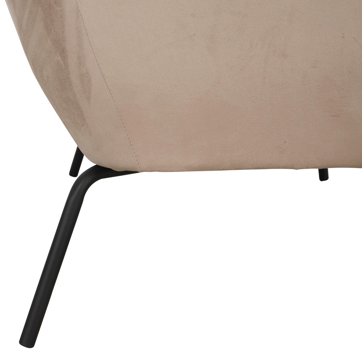 KÜCHENSOFA  - Taupe/Schwarz, MODERN, Textil/Metall (148/77/73cm) - P & B