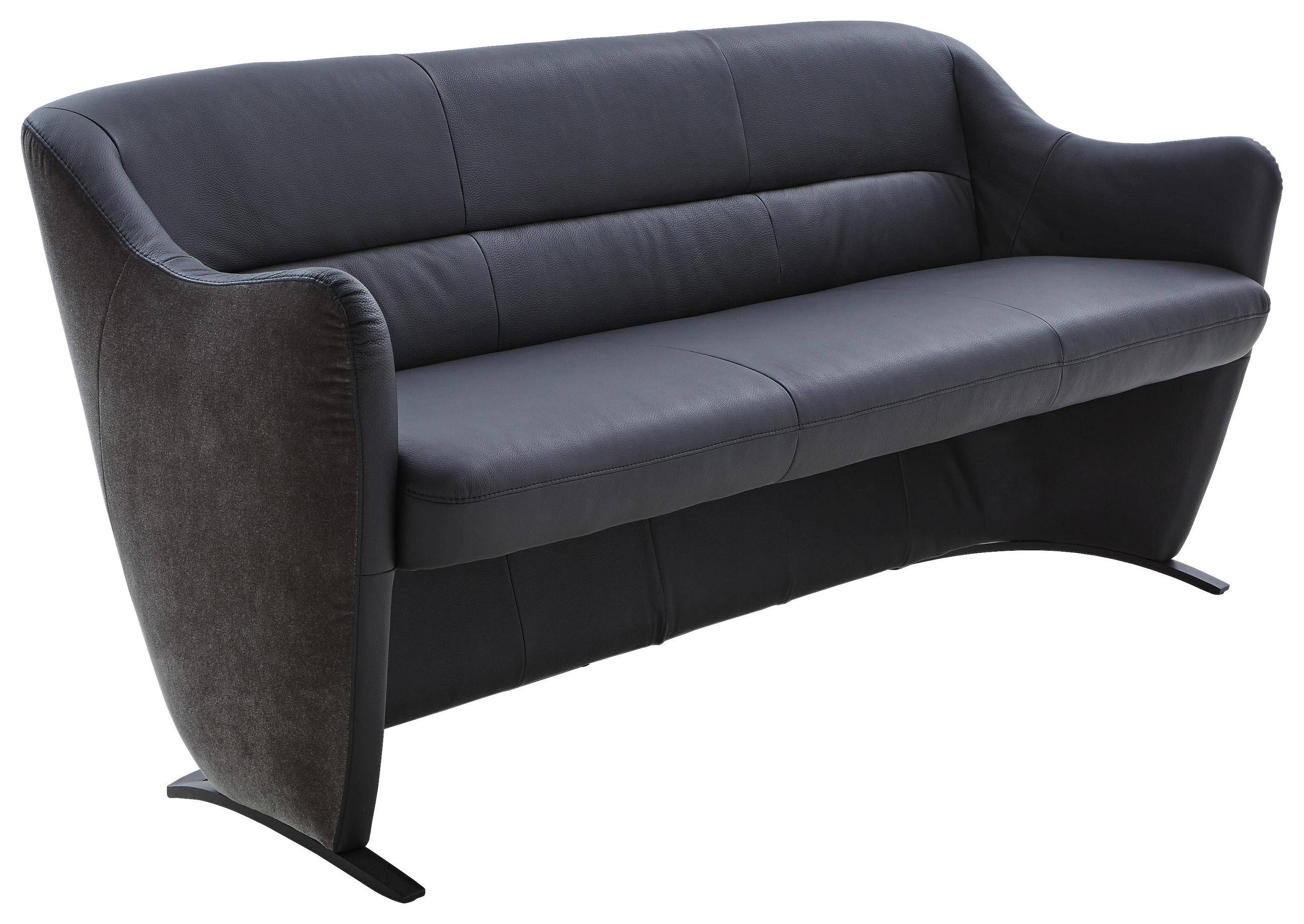 Sitzbank in Textil, Leder Anthrazit, Schwarz