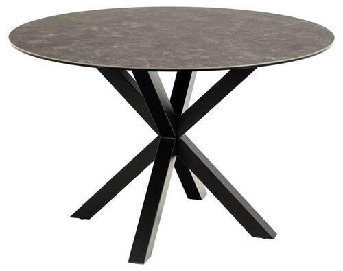 ESSTISCH in Keramik 119/119/75,5 cm  - Schwarz, MODERN, Keramik/Metall (119/119/75,5cm) - MID.YOU