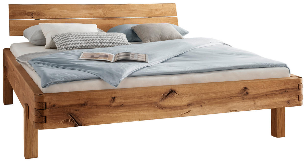 BALKENBETT 140/200 cm  in Wildeiche  - Wildeiche, Natur, Holz (140/200cm) - Valnatura