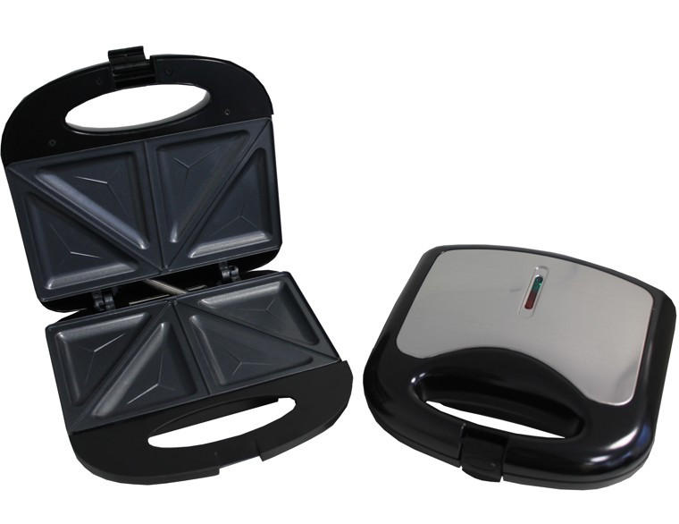 SANDWICHTOASTER  - Schwarz, Basics, Kunststoff/Metall (22/22/7,8cm)