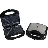 SANDWICHTOASTER  - Schwarz, Basics, Kunststoff/Metall (22/22/7,8cm)