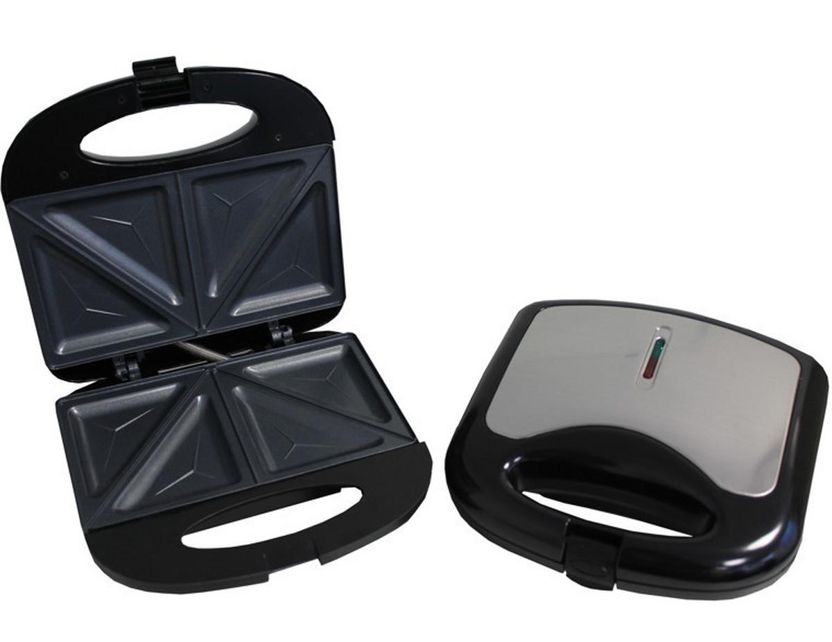 SANDWICHTOASTER  - Schwarz, Basics, Kunststoff/Metall (22/22/7,8cm)