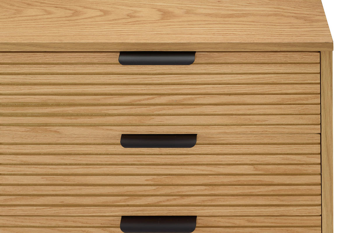 SIDEBOARD 160/75/40 cm  - Eichefarben/Schwarz, Design, Holz/Holzwerkstoff (160/75/40cm) - Livetastic