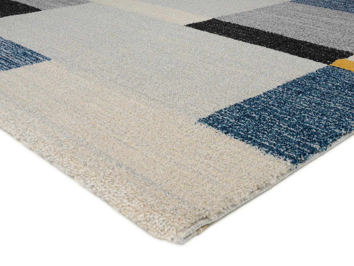 LÄUFER 80/200 cm Palazzo Bloc  - Blau/Gelb, LIFESTYLE, Textil (80/200cm) - Novel