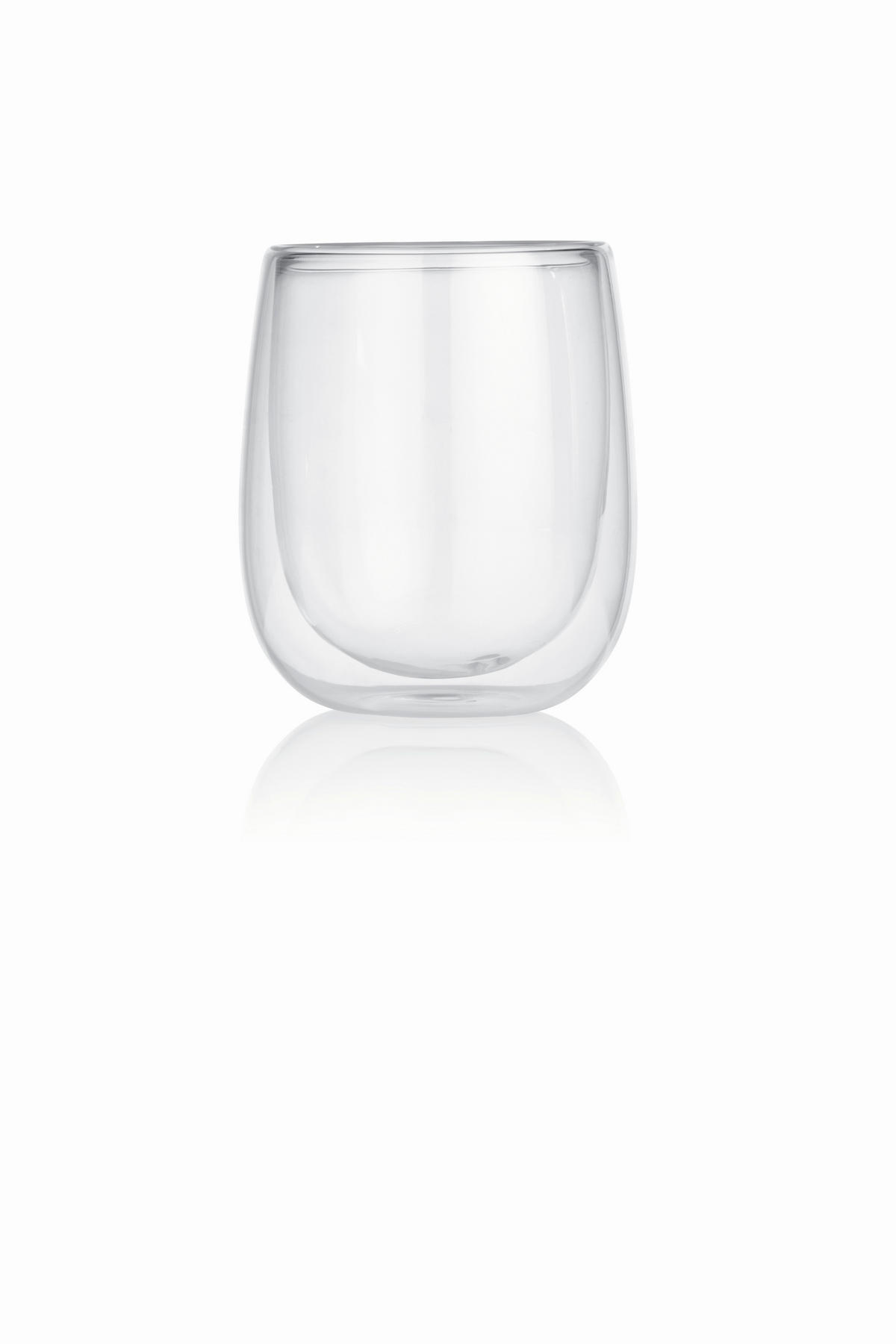 Cappuccinothermogläser 2er set  2-teilig  - Transparent, Basics, Glas (7,5/4,5/9cm) - GOURMETMAXX