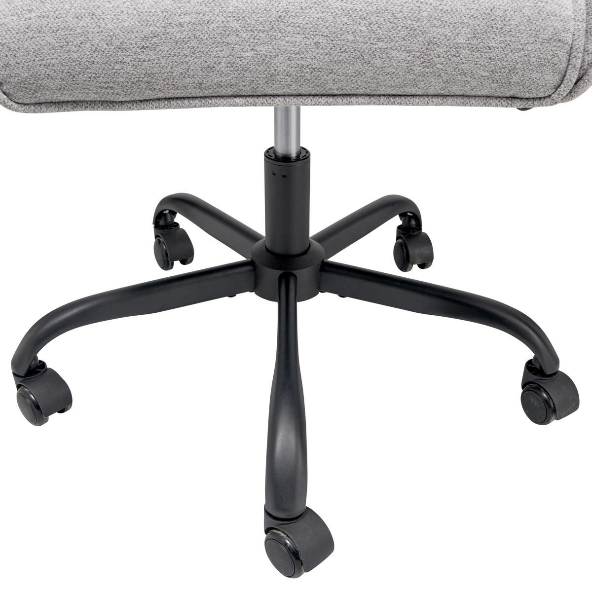 OTOČNÁ ŽIDLE, vzhled lnu, světle šedá - černá/světle šedá, Lifestyle, kov/dřevo (59/83-91/62.5cm) - MID.YOU