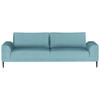 SCHLAFSOFA in Cord Hellblau  - Schwarz/Hellblau, Design, Textil/Metall (250/89/105cm) - Welnova