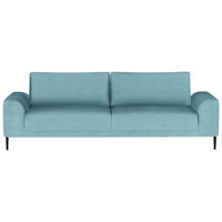 SCHLAFSOFA Cord Hellblau  - Schwarz/Hellblau, Design, Textil/Metall (250/89/105cm) - Livetastic