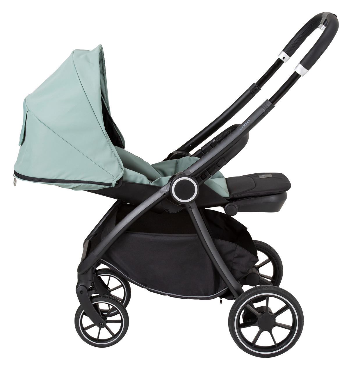 KOMBIKINDERWAGEN Verso Plus  - Schwarz/Mintgrün, Basics, Textil/Metall (86/62,5/108cm) - Hartan