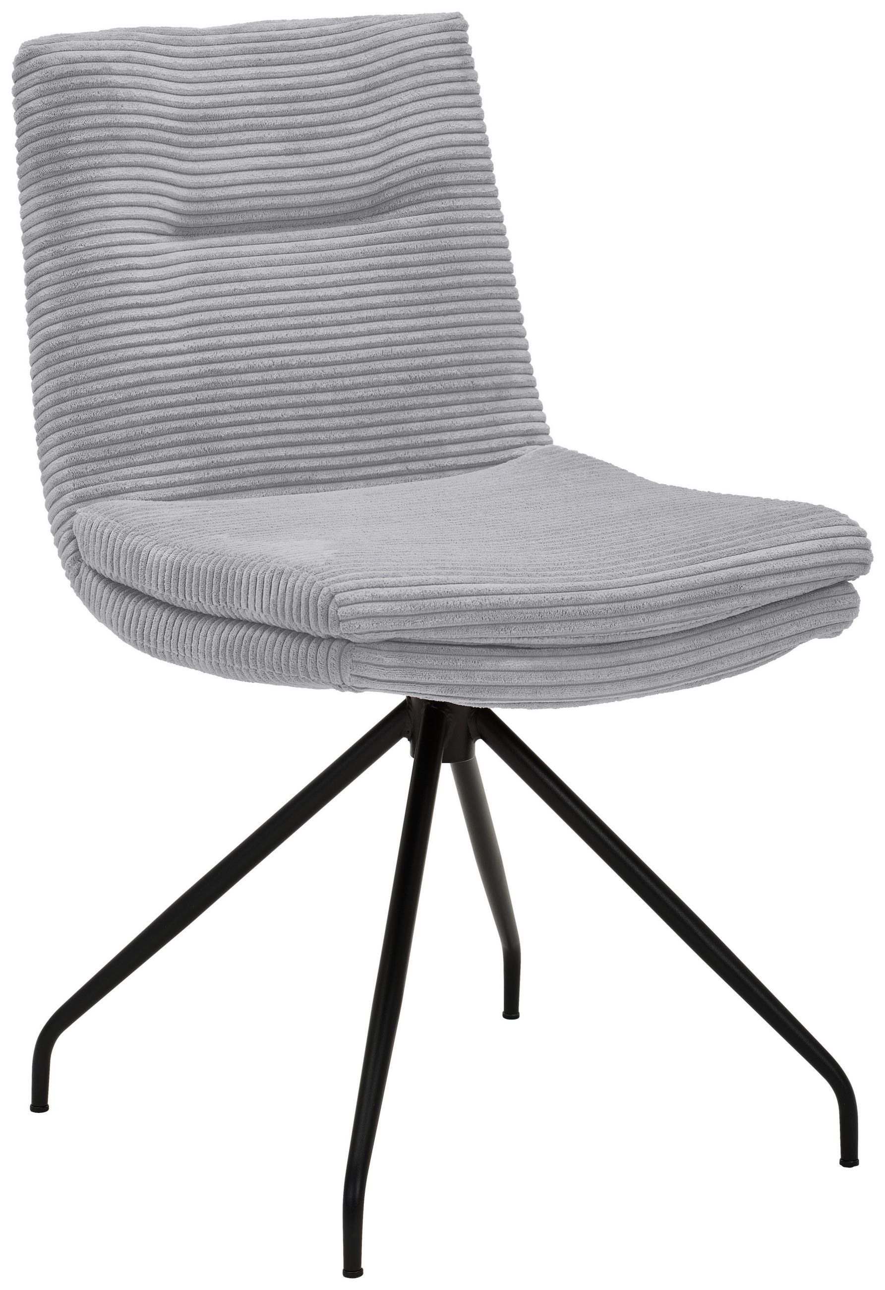 STUHL - Hellgrau/Schwarz, Design, Textil/Metall (50/85/64cm) - Musterring