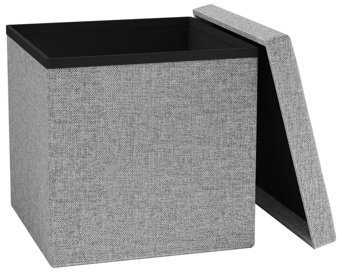 SITZBOX in Kunststoff, Holzwerkstoff Hellgrau  - Hellgrau, Basics, Holzwerkstoff/Kunststoff (38/38/38cm) - MID.YOU