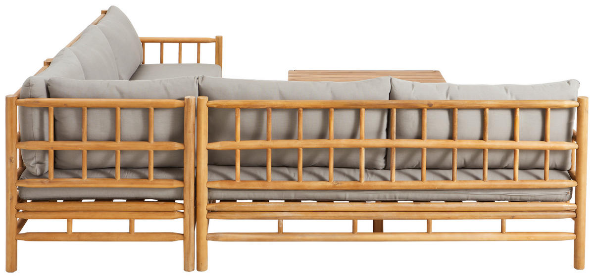 LOUNGEGARNITUR 231,5/231,5 cm Akazie Hartholz  - Taupe/Teakfarben, Natur, Holz/Textil (231,5/231,5cm) - Ambia Garden