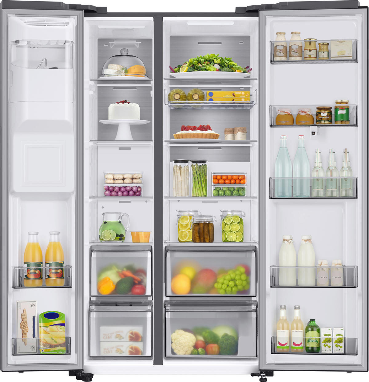 SIDE-BY-SIDE 91,2/178,0/71,6 cm RS6HA8891SL/EG  - Schwarz, Basics, Glas/Kunststoff (91,2/178,0/71,6cm) - Samsung