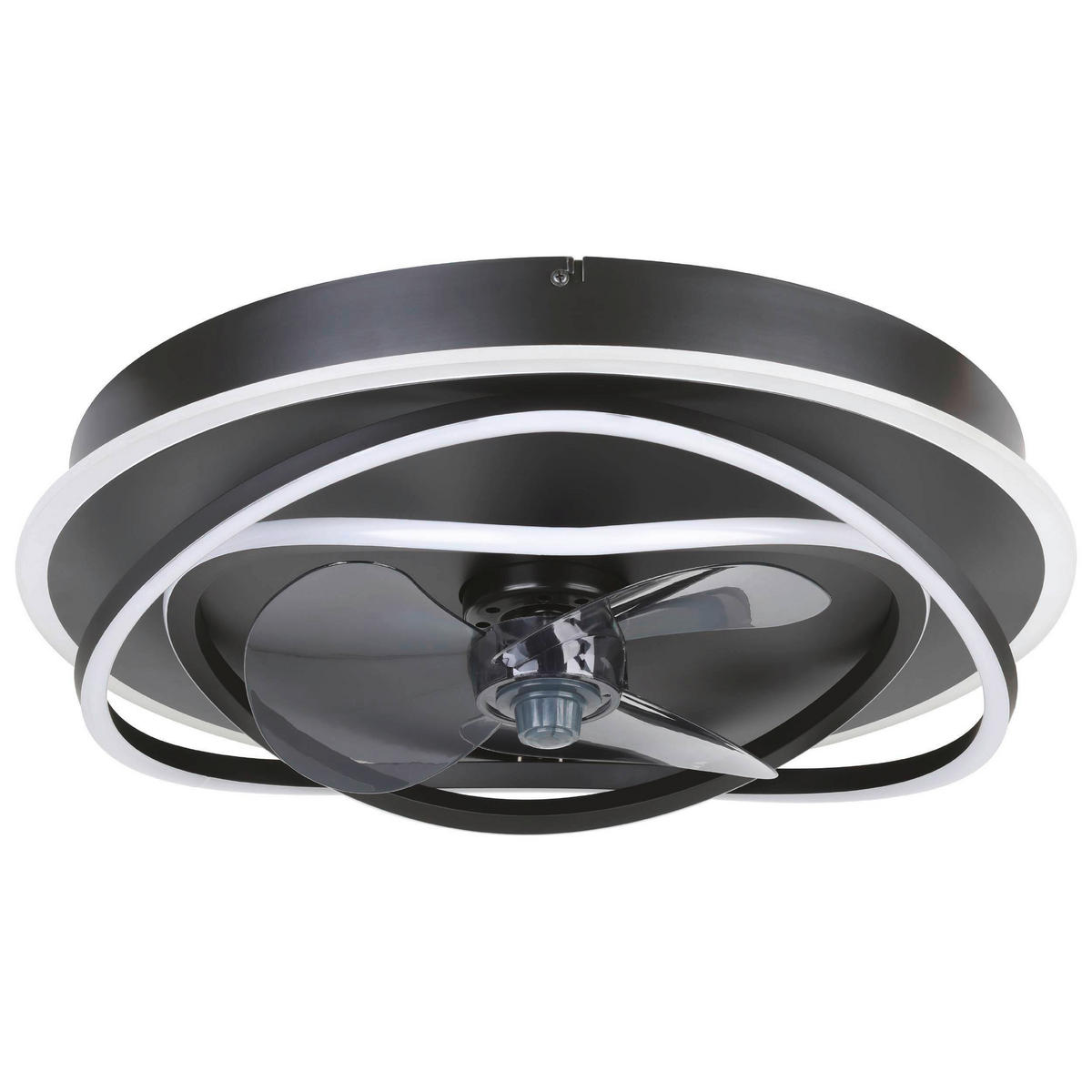 Deckenleuchte mit Ventilator 50/14 cm   - Schwarz, Basics, Kunststoff/Metall (50/14cm) - Eglo