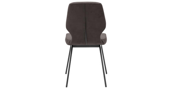 STUHL in Stahl Mikrofaser Metall, Textil - Anthrazit/Schwarz, Design, Textil/Metall (46/91/57cm) - Dieter Knoll