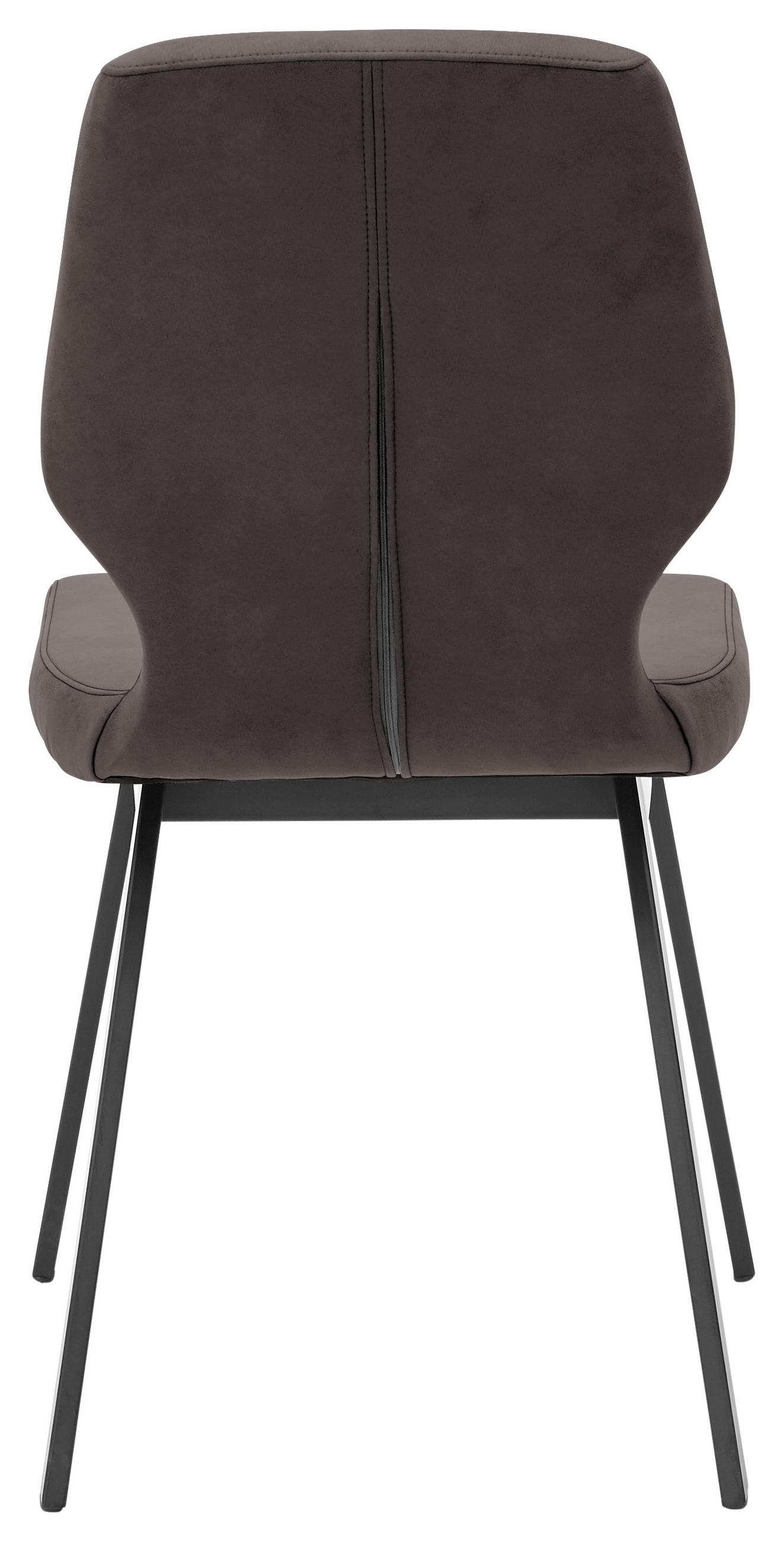 STUHL  in Stahl Mikrofaser Metall, Textil  - Anthrazit/Schwarz, Design, Textil/Metall (46/91/57cm) - Dieter Knoll