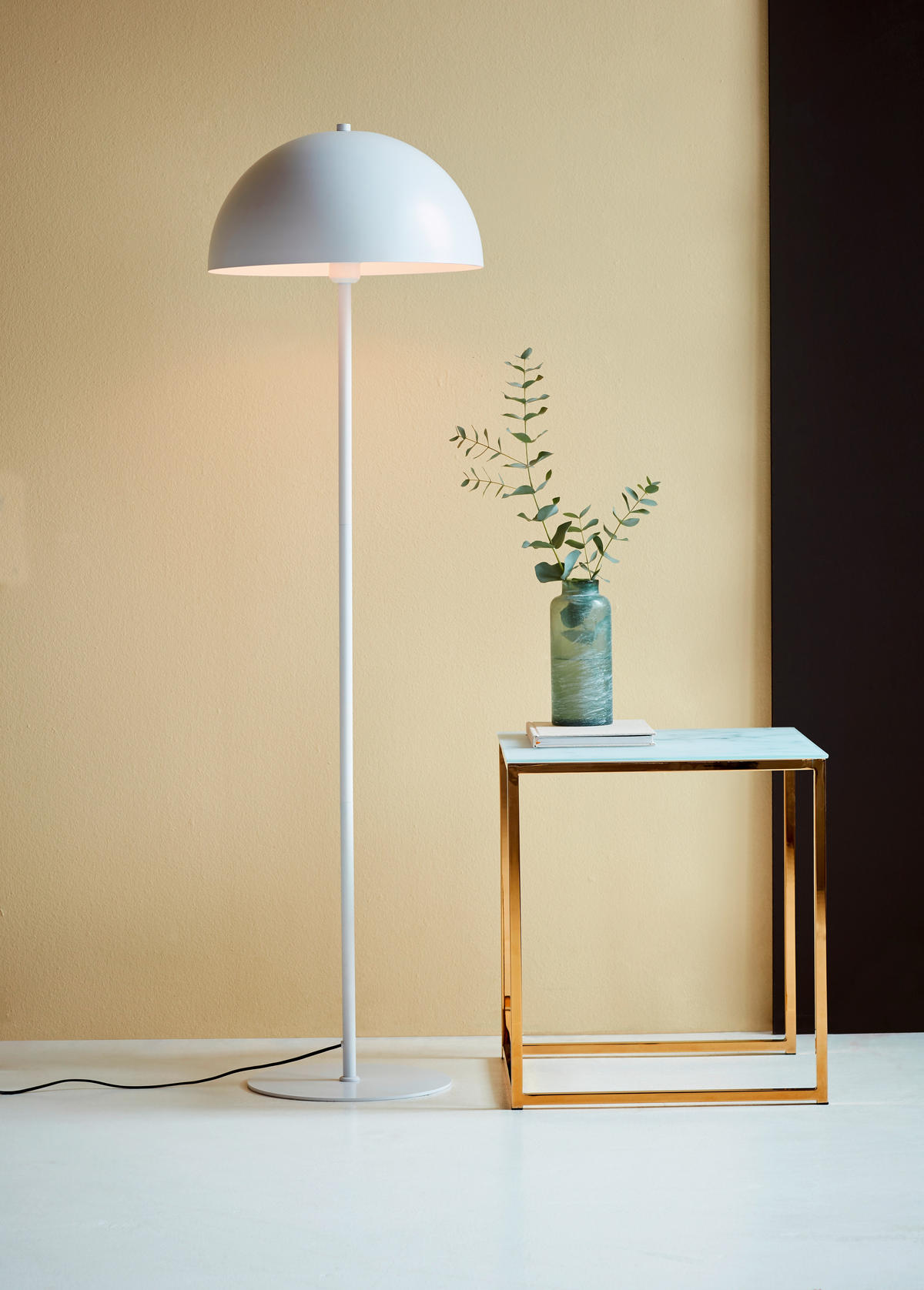 STOJACÍ LAMPA, 40/140 cm  - bílá, Basics, kov (40/140cm) - Nordlux