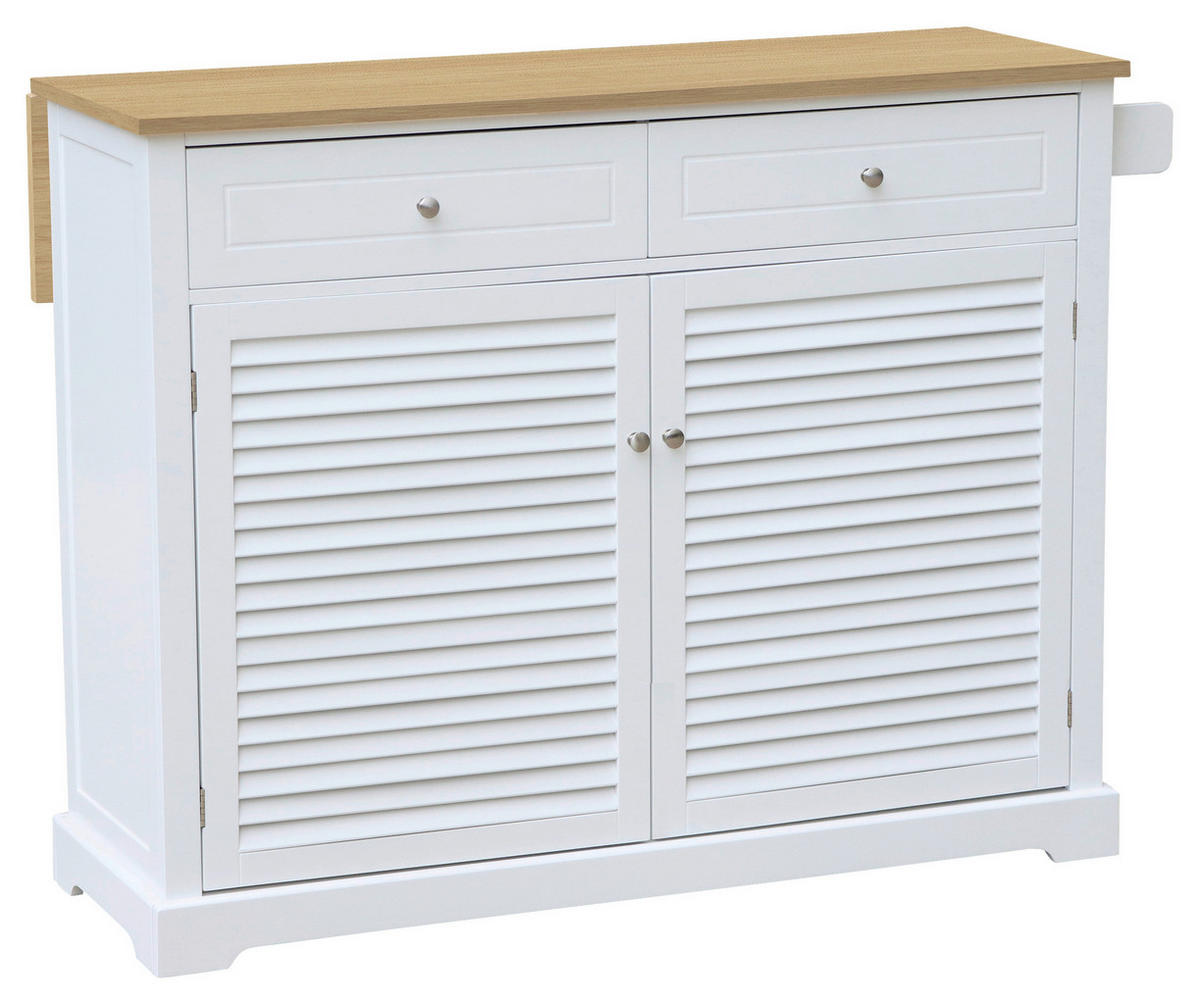 KÜCHENINSEL   in Weiß, Eiche Artisan  - Silberfarben/Weiß, LIFESTYLE, Holzwerkstoff/Metall (117/93/63cm) - Livetastic